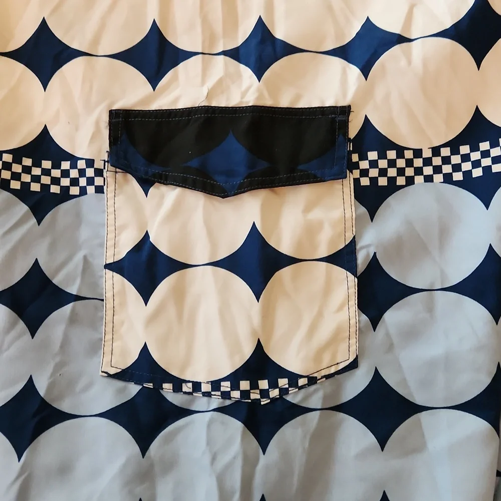 NWT - C&K Swimware - Men's Blue and White Swim Shorts - Size XXL